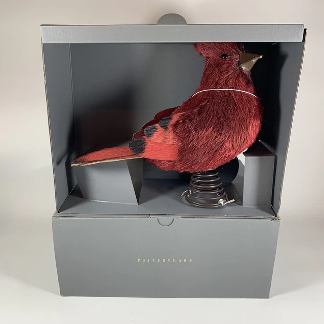 Pottery Barn Woodland Cardinal Bird Lovers Holiday Christmas Tree Topper * NEW!