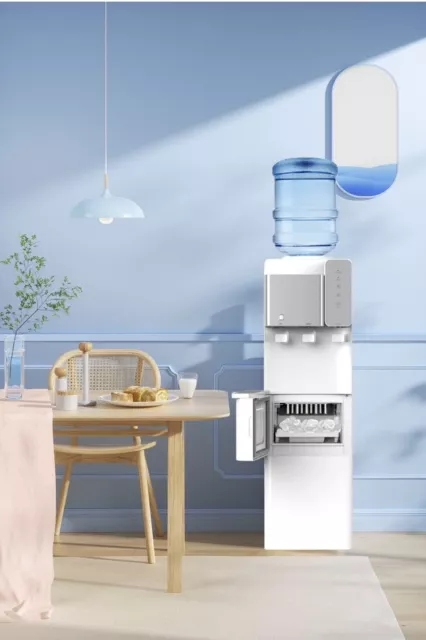 SOOPYK Hot and Cold Water Cooler Dispenser with Ice Maker for 5 Gallon Bottle