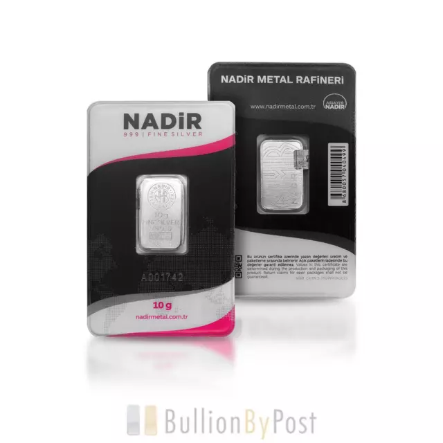 Nadir 10 Gram Minted Silver Bar