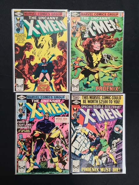 Uncanny X-Men #134-137 1st Dark Phoenix Marvel Comics Key Mid-Grade Lot 🔑