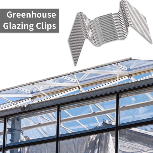 Greenhouse Glazing Clips 45mm Aluminum Frame Flower Planting For Glass