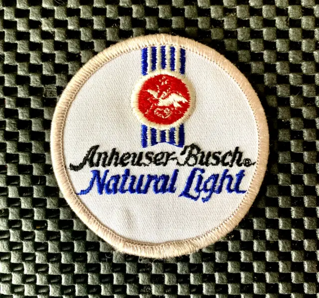 Anheuser Busch Natural Light Embroidered Sew On Patch Beer 3" Nos