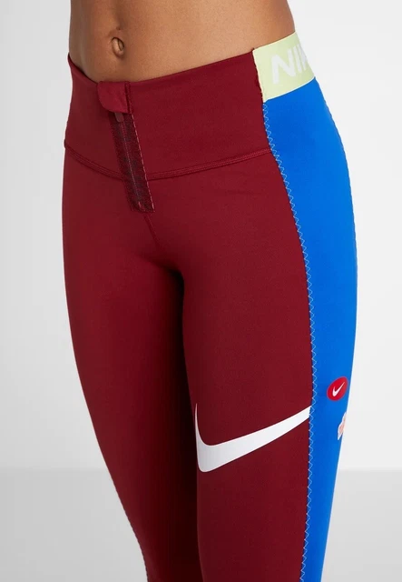 NIKE PRO WOMEN'S POWER ICON 7/8 Length COLOUR BLOCK Running Gym