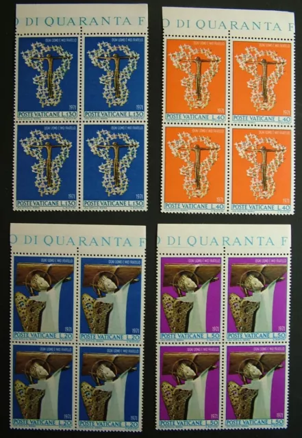 1971 Vaticano Contra La Discriminación Racial 4V. De Cuartetas Estampillas MNH