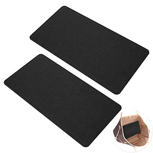 2pcs Felt Bag Base Shaper, 13.7 x 7 Inch Insert Bag Bottom 9.8 x 5.1“ Black