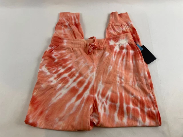 JANE DELANCEY Drawstring Blue Tie Dye Joggers Sweatpants Size