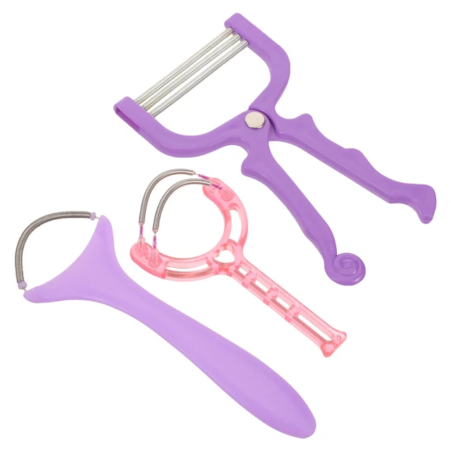 Épilateur Facial à ressort pour femmes, 3 pièces, épilateur Facial Portable à