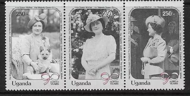 UGANDA SG816a 1996 QUEEN MOTHER.S 90th BIRTHDAY MNH