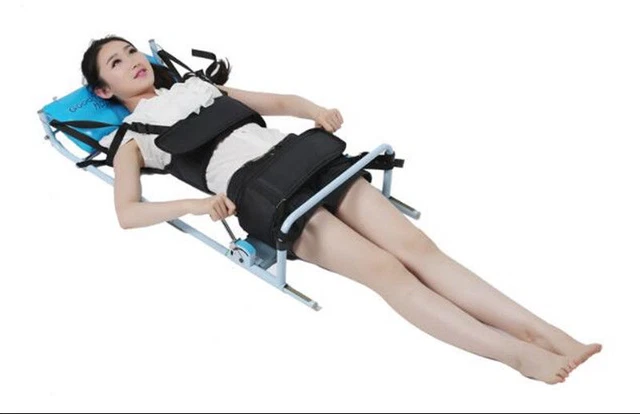 Cervical Spine Lumbar Traction Bed Therapy Massage Body Stretching Device E