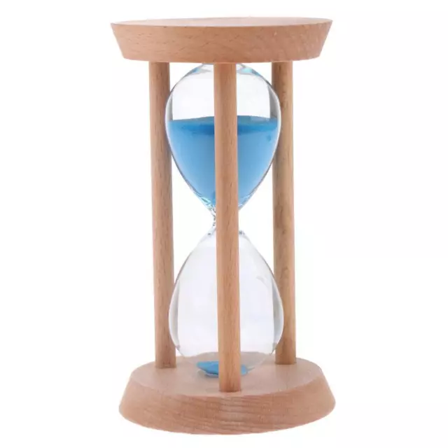 30 Minuten Holzrahmen Sanduhr mit blauem Sand Sanduhr Dekoration
