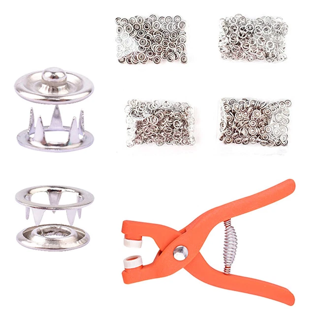 Herramienta alicatadora botones de costura de metal hebilla de cinco garras botones de seguridad costura T YZ