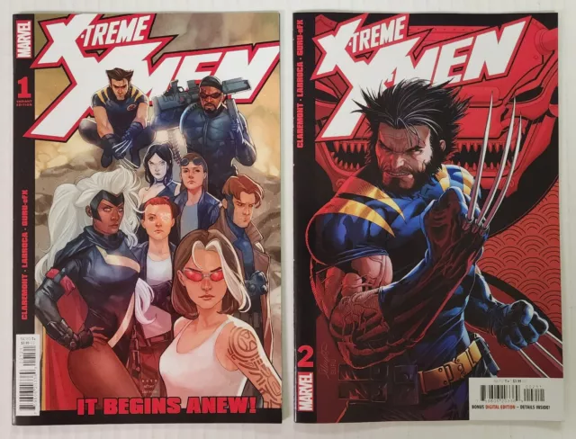 X-Treme X-Men Vol 3 #1 B & 2 A NM Chris Claremont Marvel 2022 lot of 2