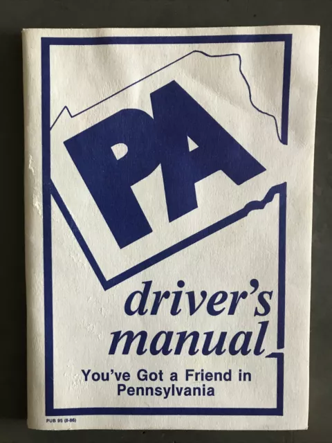 PENNSYLVANIA DRIVER'S MANUAL-VINTAGE 1980s-PAPERBACK-PA DEPT OF TRANSPORTATION