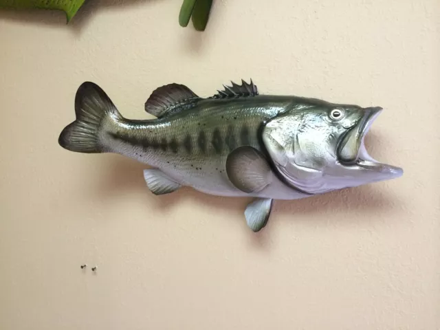 28" Largemouth Bass Half Mount Fish Replica - Quick Production