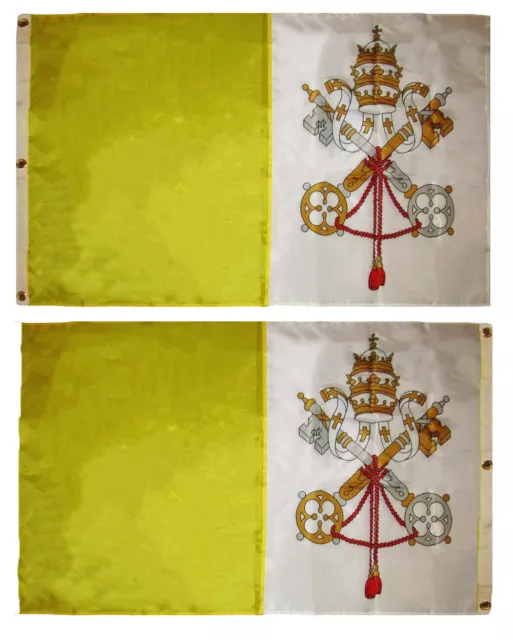 3x5 Embroidered Sewn Vatican City Double Sided 300D Nylon Flag 3'x5'