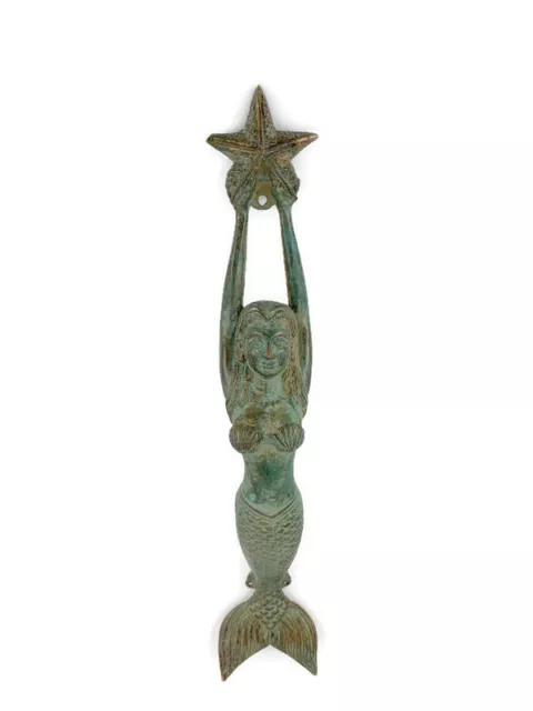 Light sea green MERMAID 100 % Brass door PULL old style house PULL handle 15” B