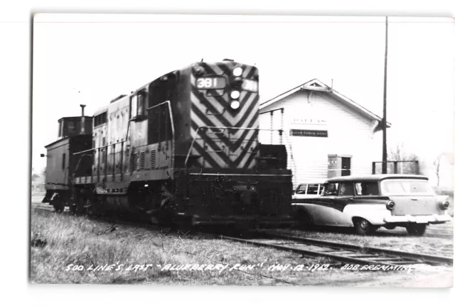 The Soo Line Railroad Last Blueberry Run RPPC Real Photo Nov. 12 1962
