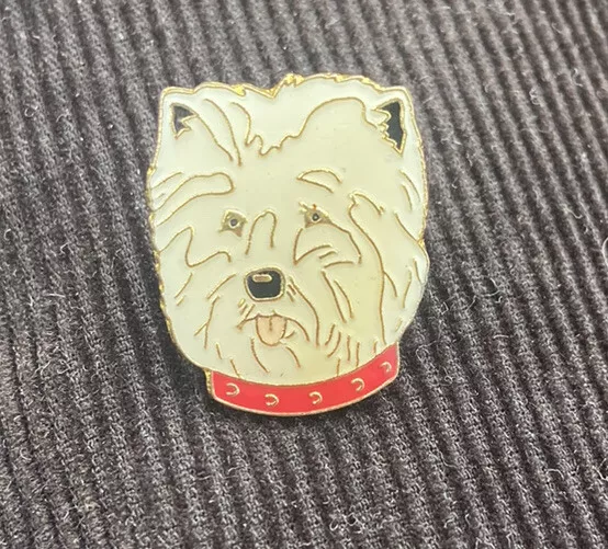 West Highland White Terrier Westie Dog Enamel Lapel Pin Badge