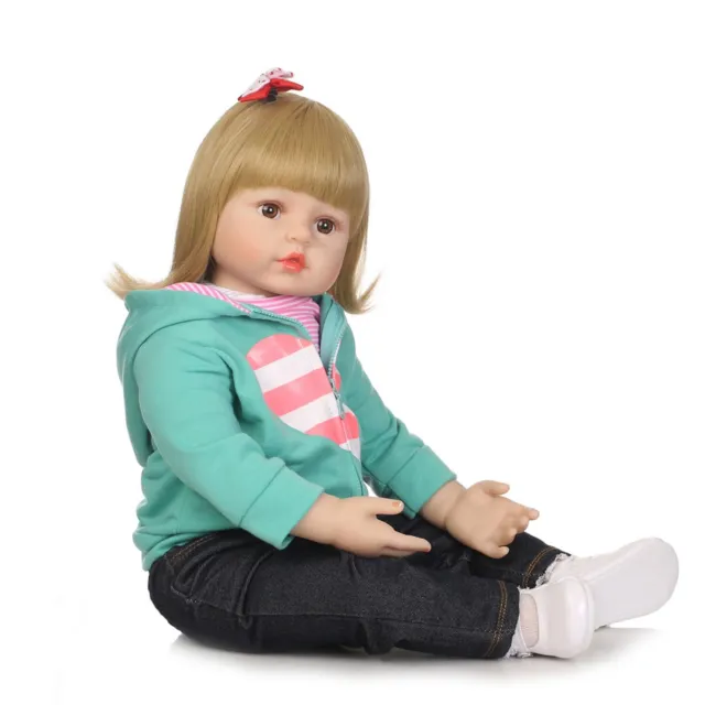 60CM Realistic Reborn Toddler Doll Beautiful Newborn Girl Doll Cloth Body Soft