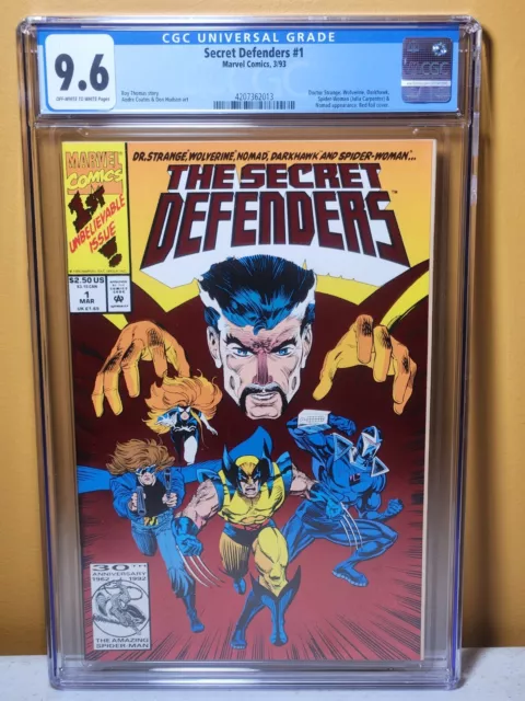 The Secret Defenders (1993) CGC 9.6 Red Foil cover UNLIMITED SHIPPING $13