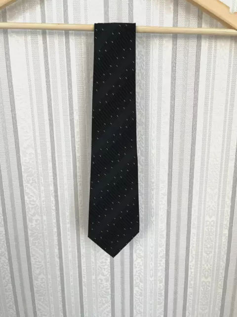 Brioni Black Jacquard Silk Handmade in Italy Neck Tie