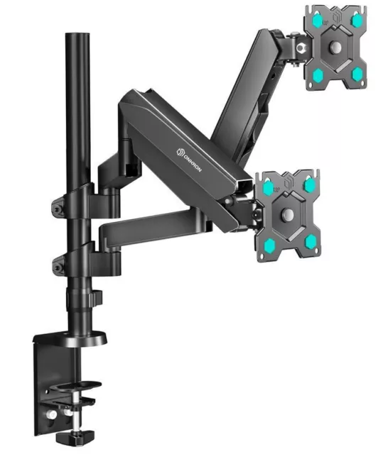 Soporte de escritorio para monitor de doble brazo articulado - Soporte 13-32''