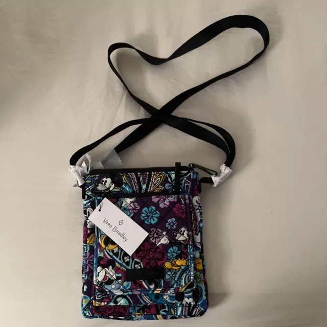 Disney Vera Bradley Mickey Paisley Celebration Mini Crossbody Hipster Purse NWT