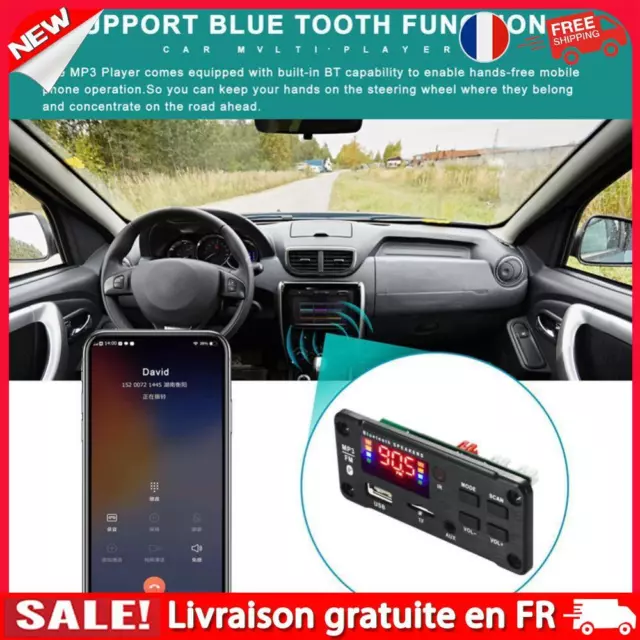 fr Amplifier MP3 Decoder Bluetooth-compatible Car USB TF AUX FM Radio Audio Modu