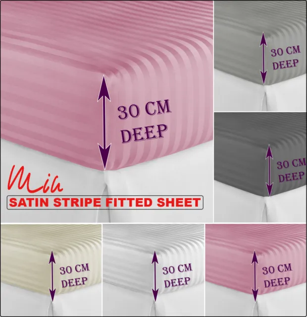 Extra Deep White  Fitted Sheet 200Tc 100% P Cotton Single Double Super King Size