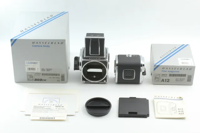 [Almost Unused] Hasselblad 503CW BLACK Body 6x6 w/ A12 III Film Back From JAPAN