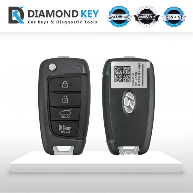 Genuine Hyundai Santa Fe 2018-2019 Remote Flip Key 4Buttons 433Mhz-95430-S2100