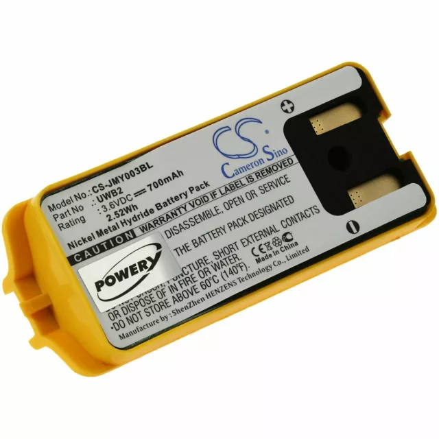 Akku für Kransteuerung JAY A003 HAS, UDE 3,6V 700mAh/2,5Wh NiMH Gelb