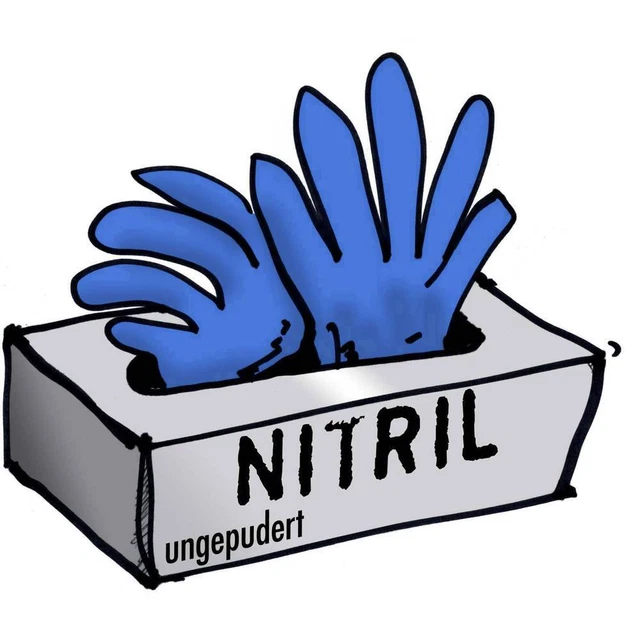 Guanti Monouso In Nitrile Blu Nitrogel, 100 Pezzi, Taglia L, Anallergici, Resistenti A Oli E Solventi, Alte Prestazioni