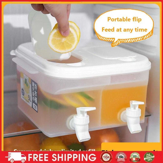 Frigorifero in plastica 5 L bollitore freddo con rubinetto bottiglia limonata brocca acqua fredda