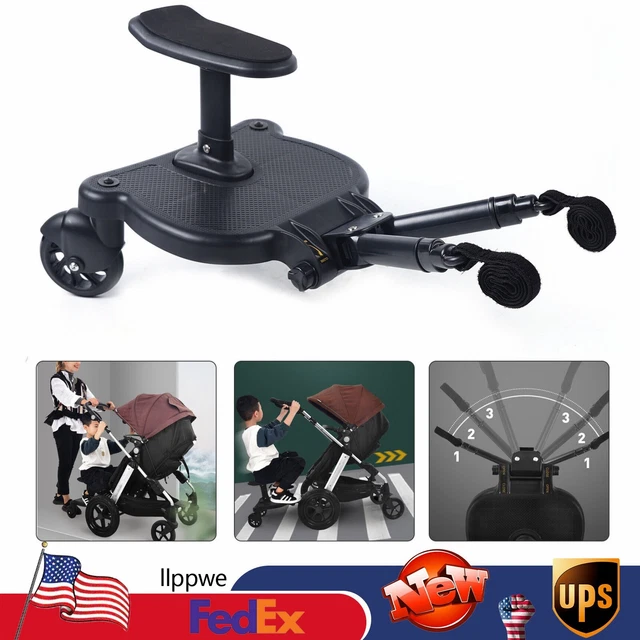 2in1 Kids Children Buggy Board with Seat Wheeled Board Seat Pedal 25Kg Universal