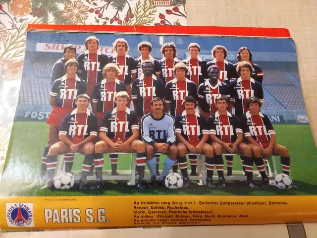 1984 – Photo Originale Équipe De France Platini, Rocheteau, Fernandez – Rare Kodac