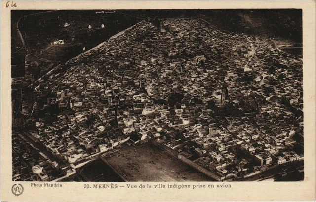 CPA AK MAROC MEKNES Vue de la ville indigene prise en avion Flandrin (38045)