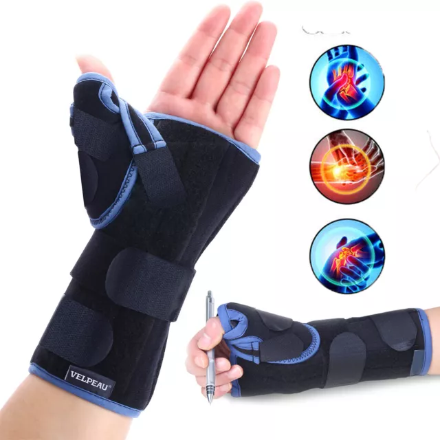 Wrist Hand Support Brace Splint Carpal Tunnel Sprain Strain Arthritis Adjust