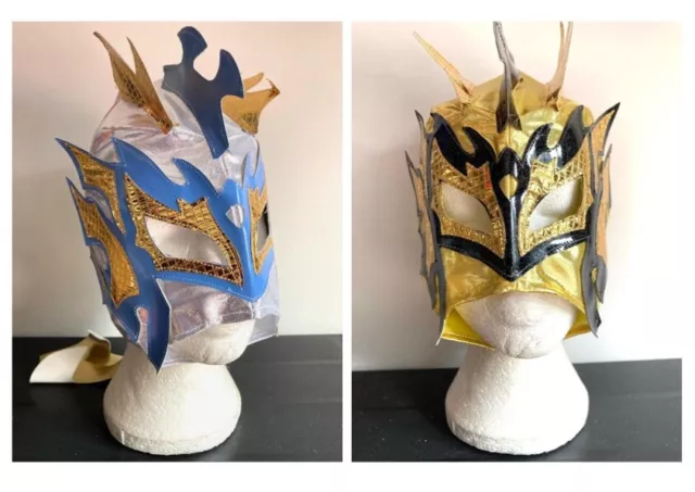 Kalisto Wrestling Mask With Tail Kid Childrens Mexican Fancy Dress Up Cosplay
