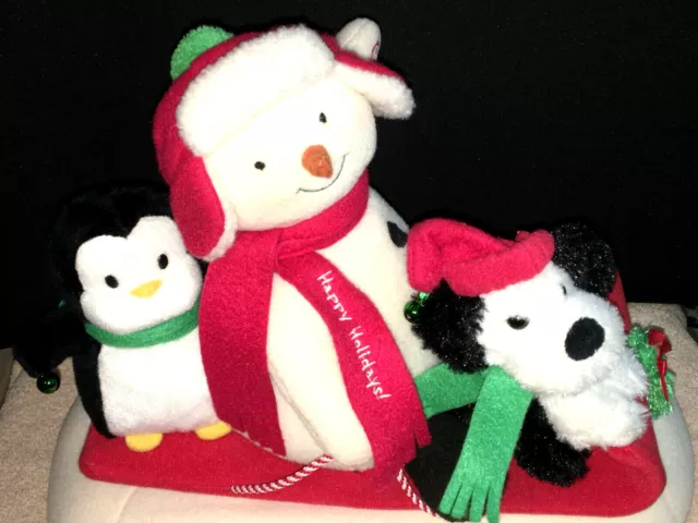 Hallmark 2007 Tintineantes Pals Nieve Navidad Qué Divertido Sledders Afelpado