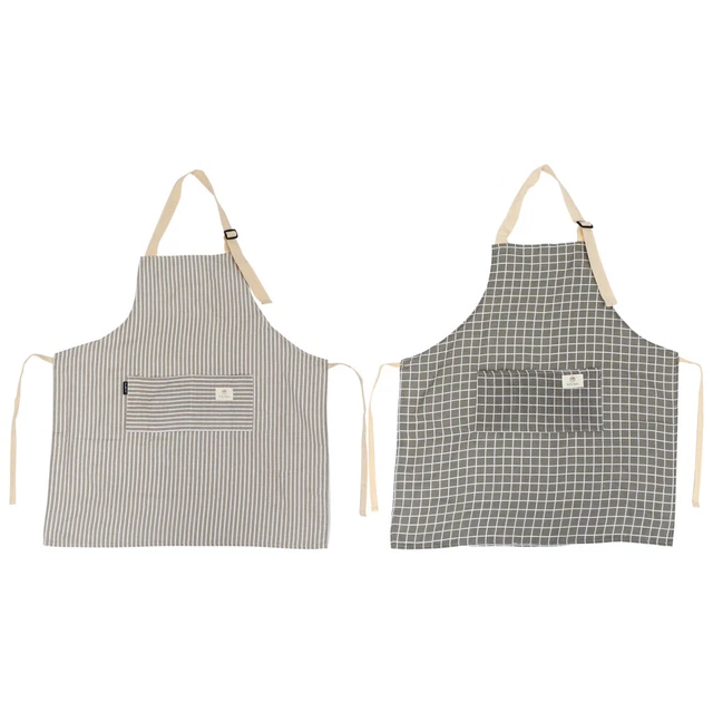 2 pezzi grembiule da cucina regolabile grembiule a mano con borsa uomo e donna