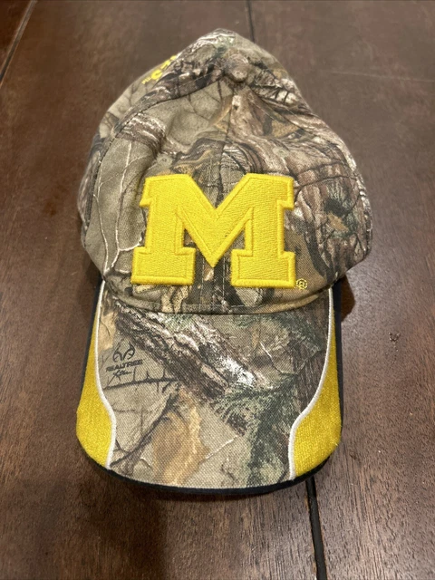 Pre-Owned Michigan Wolverine Camo-Outdoor Cap Hat Adjustable size Strap