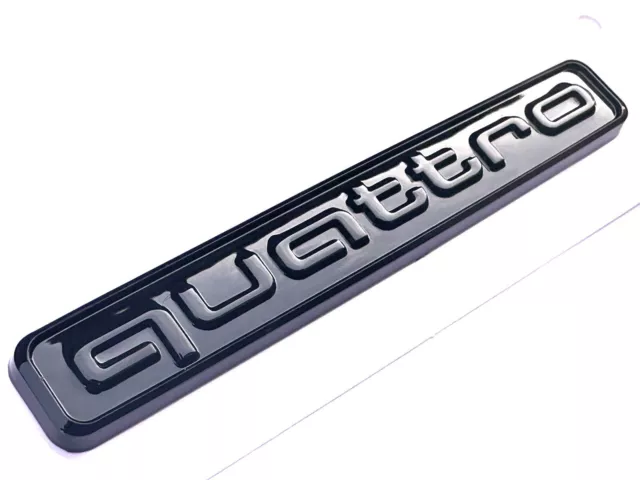 For Audi Gloss Black QUATTRO Emblem 3D Badge Rear Trunk OEM for A3 A4 A5 A6Q5 TT