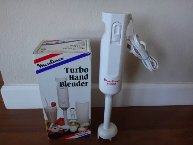Moulinex Turbo Handheld Blender Mixer Model 071 White w/ Attachments