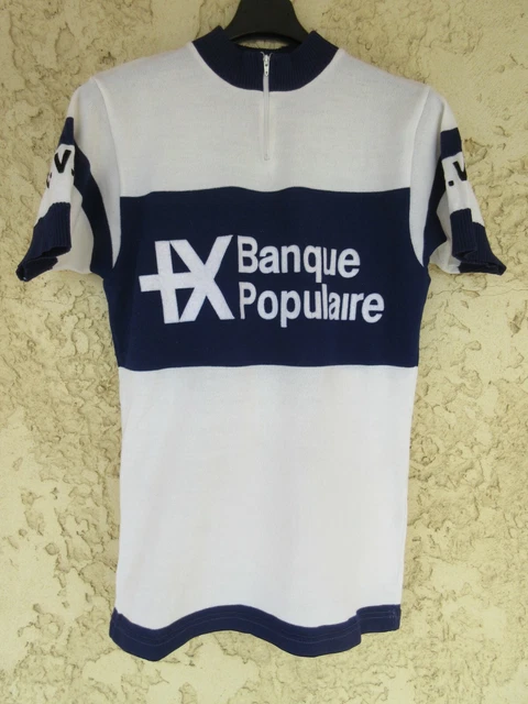 MAILLOT CYCLISTE CVM Vintage Brec Banque Populaire Acrylique 254811638466