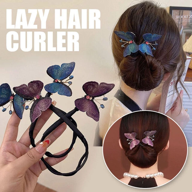 Women Lazy Hair Curler Butterfly Twisting Hair Clip pin Bun Maker Access FAST.
