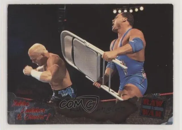 2001 Fleer WWF Raw is War Tables Ladders & Chairs! Kurt Angle #12 Rookie RC HOF