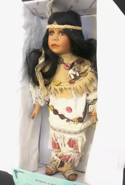 Duck House Heirloom Dolls Little Brave Native American Indian 17 Inch Porcelain