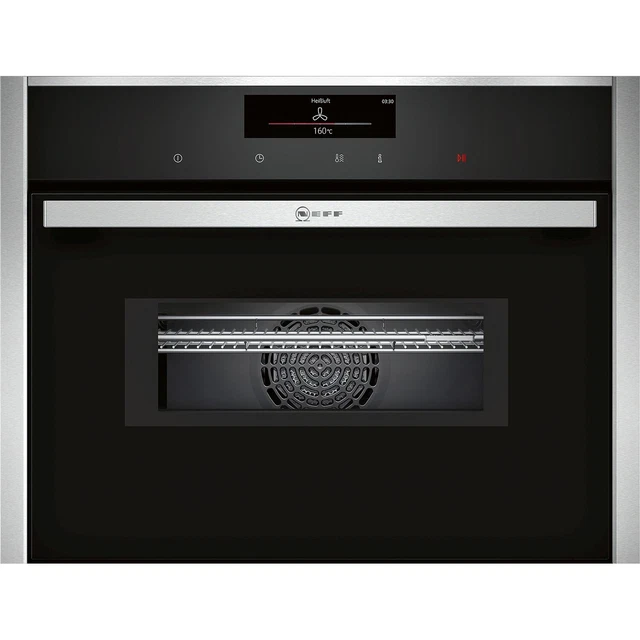 neff four combiné mo intégrable 45l inox/noir c18mt22h0