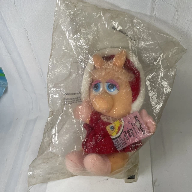 McDonald's Miss Piggy Muppet Babies Plush Christmas Vintage 1988 NEW!!
